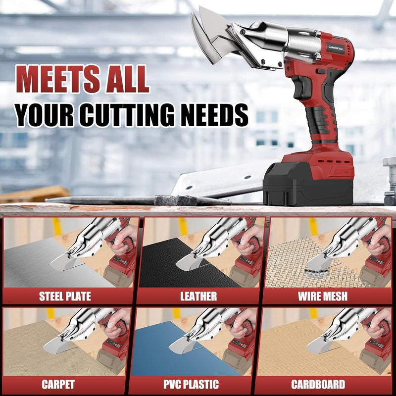 Labfintom Cordless Sheet Metal Cutter Brushless for Mil-waukee 18v Battery(Tool Only), Metal Shears 360 Degree Pivoting Head, Electric Metal Scissors for Cutting Stainless Sheet, Metal, Iron, 221 Ft-Lbs Torque - Image 4